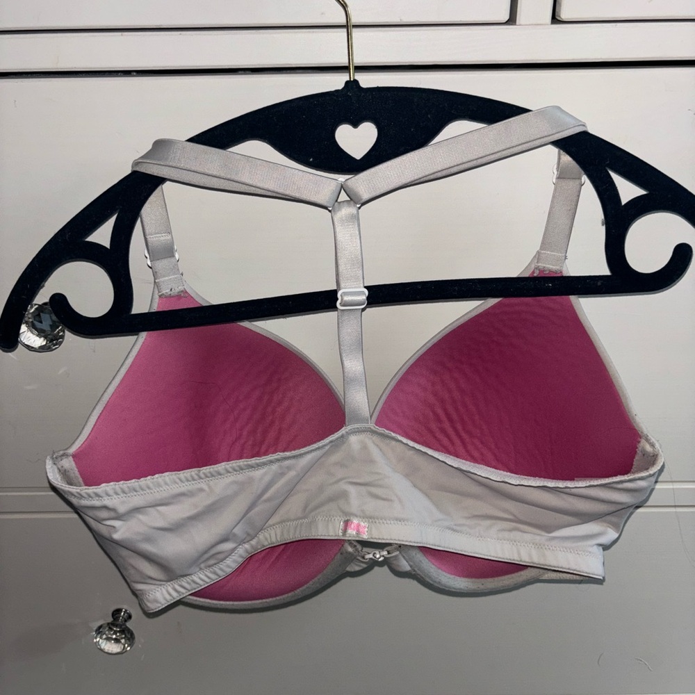PINK front clip razor back bra